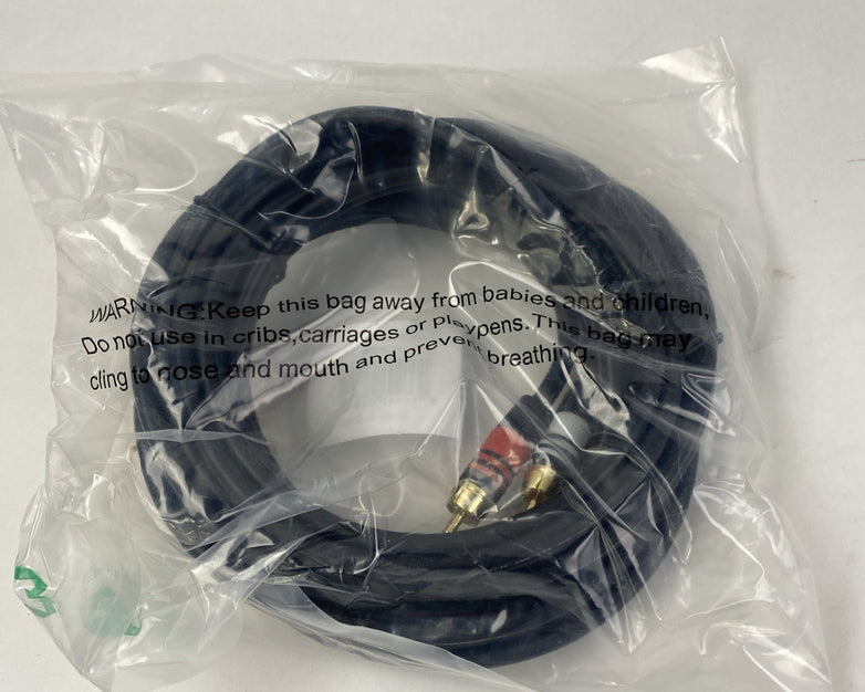 Monoprice 2865 12' 22G Dual Male RCA Plug CBL 2-RCA Plug - Lot of 2