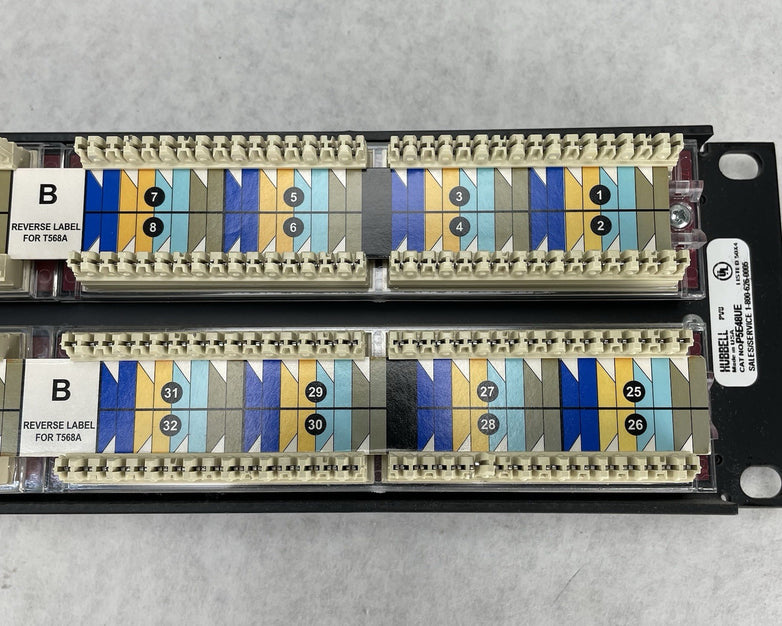 Hubbell P5E48UE SpeedGain C5E+ 2U 48-Port Rack Mountable Patch Untested