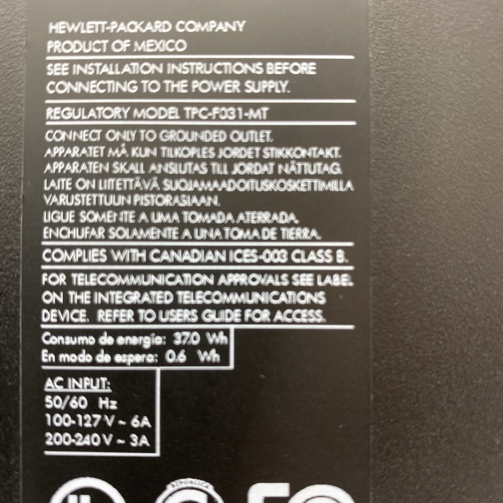 HP Pro 3500 Series MT Intel Core i3-3240 3.40 GHz 4 GB RAM DVDRW No HDD No OS