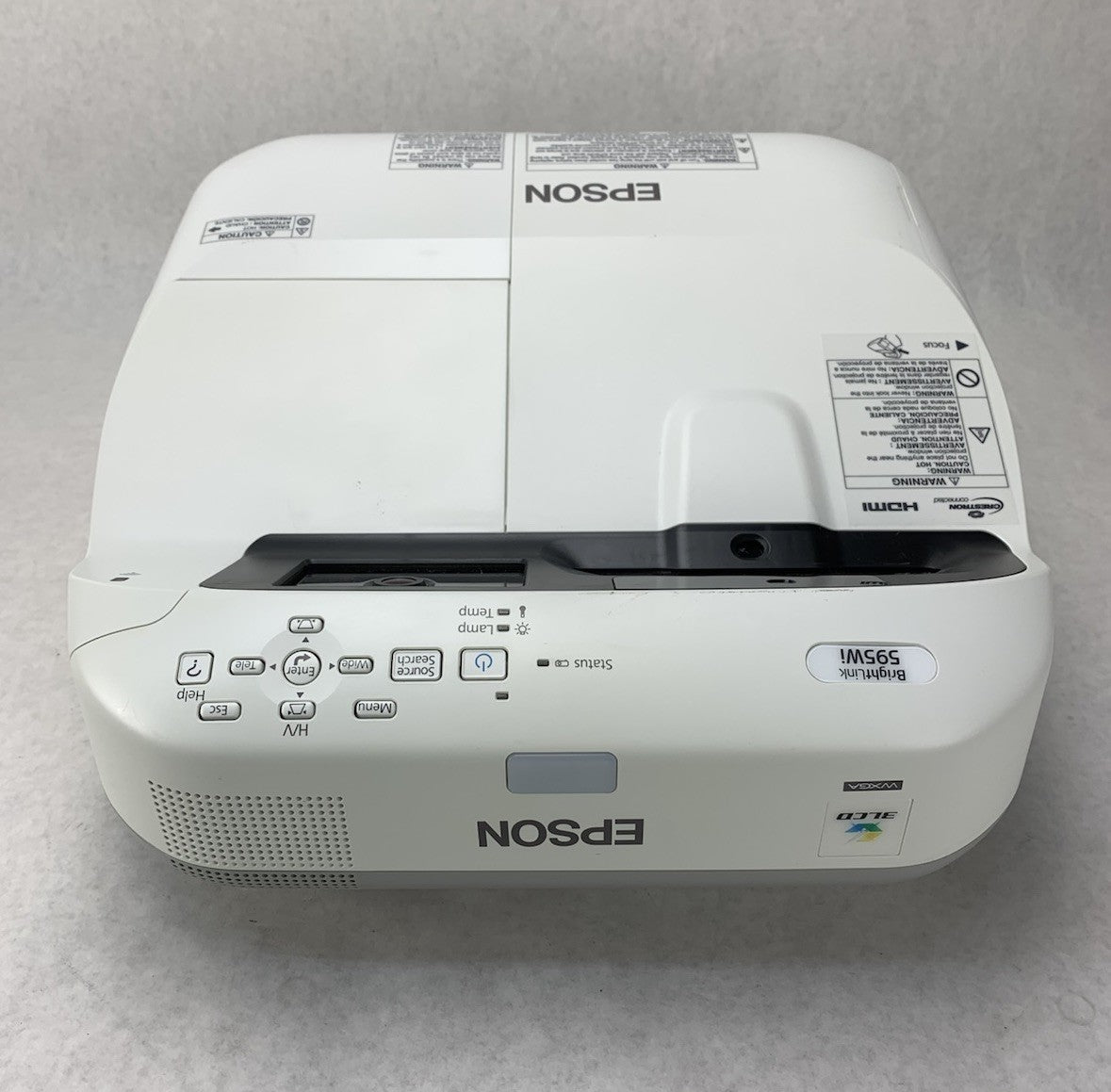Epson H599A BrightLink 595Wi LCD Lamp Projector 1231 Lamp Hours No Remote3