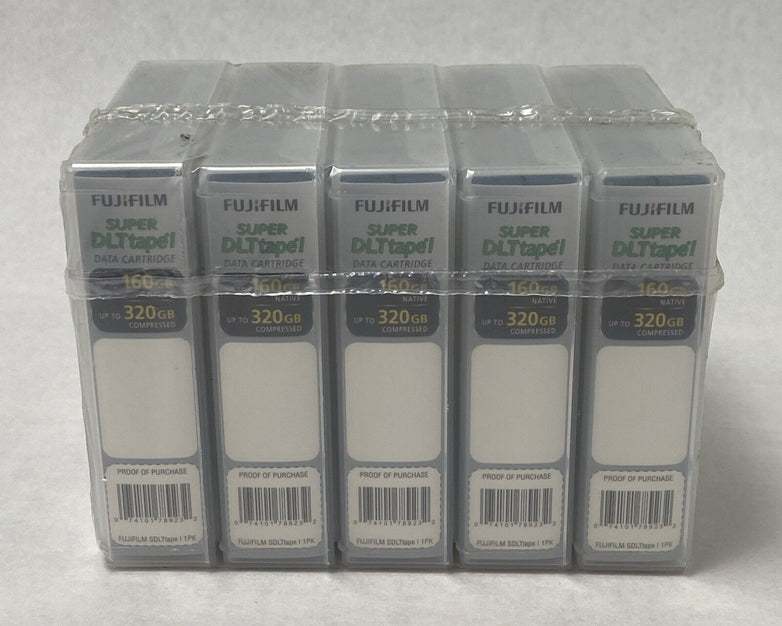 Lot of 5 Fujifilm Super DLT Tape 1 160GB Native 320GB Compressed
