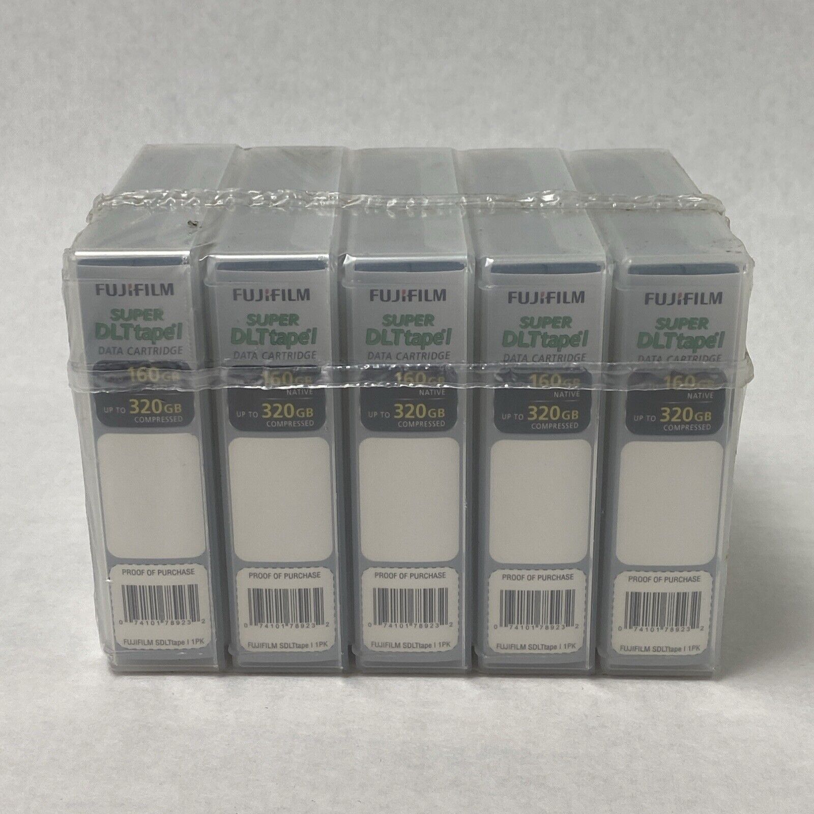 Lot of 5 Fujifilm Super DLT Tape 1 160GB Native 320GB Compressed