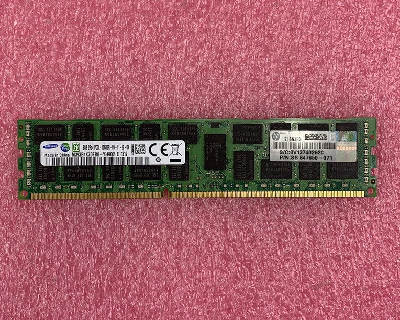 Samsung 8GB 2Rx4 PC3L-10600R-09-11-E2-D4 RAM Stick (Lot of 6)