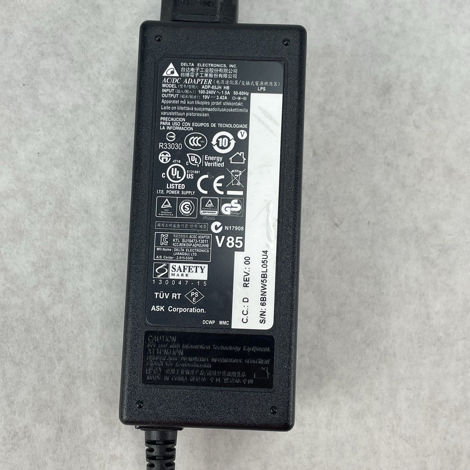 Delta ADP-65JH HB Electronics AC/DC Adapter Power Supply Lot of 74