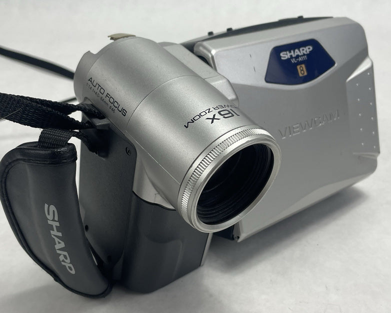 Sharp Viewcam VL-A111U 8mm Camcorder Silver 16x Zoom 2.5" LCD AC Adapter