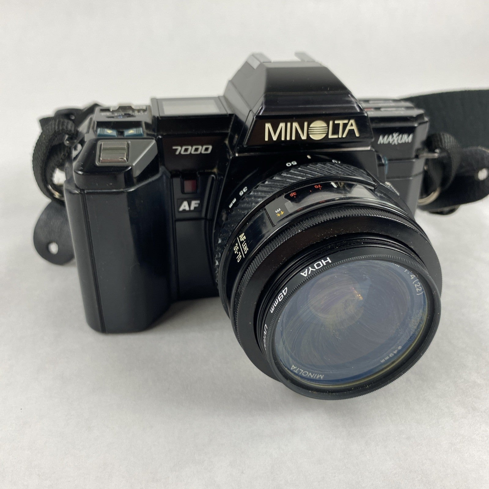 Minolta Maxxum 7000 AF SLR 35mm Film Camera With Extra Lens and Flash Attachment2