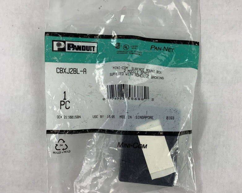 Panduit CBXJ2BL-A Mini-Com Surface Mount Box New Sealed