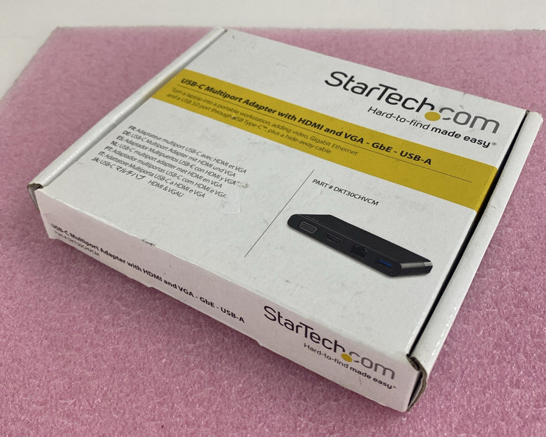 SmartTech DKT30CHVCM USB-C Multiport Adapter W/ HDMI and VGA - GbE-USB-A