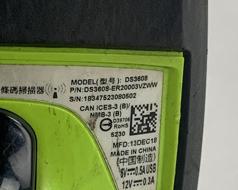 Zebra DS3608-ER20003VZWW Barcode Scanner Tested w/ USB Cable