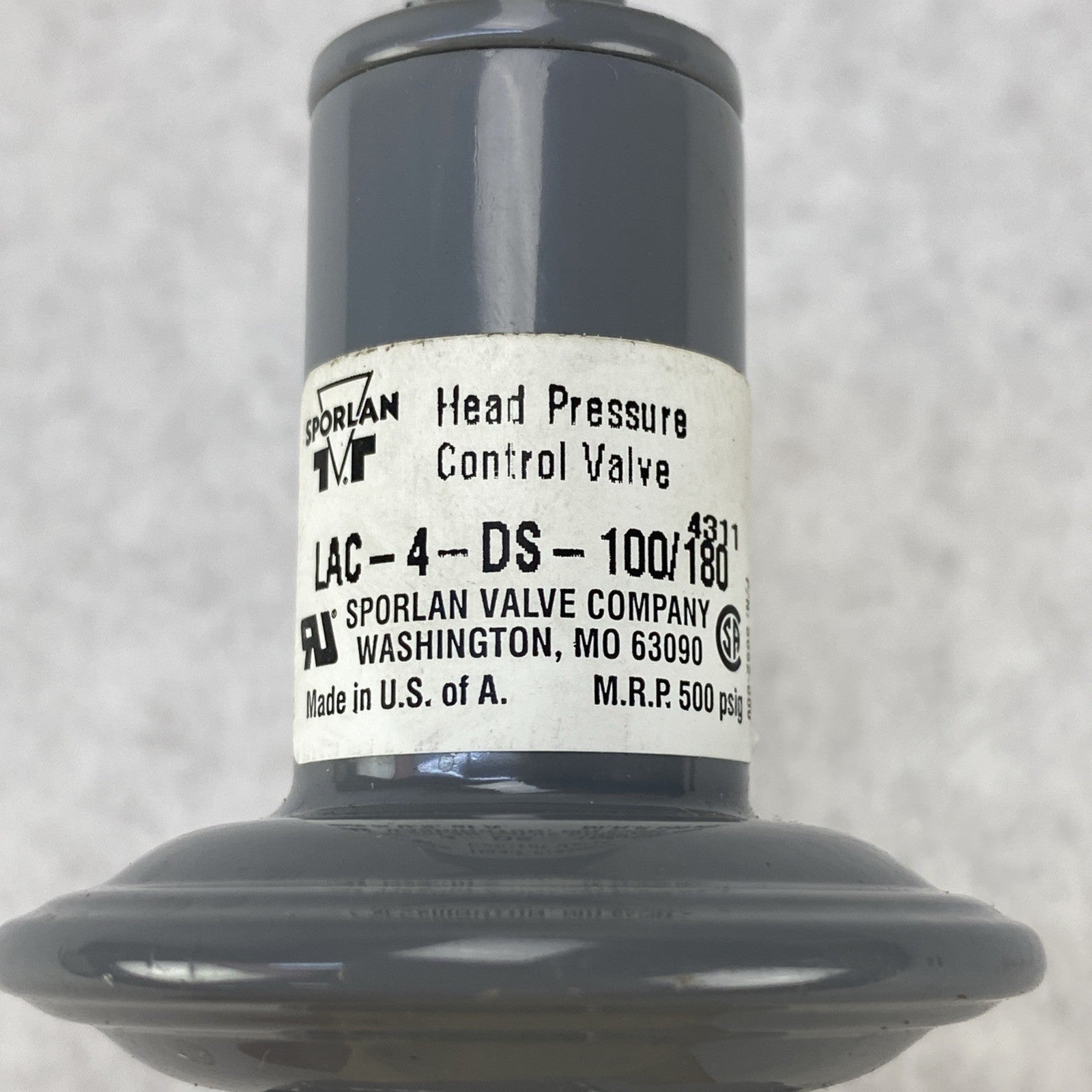 Sporlan LAC-4-DS-100/180 Head Pressure Control Valve 1/2 x 1/2 ODF Solder 9030857