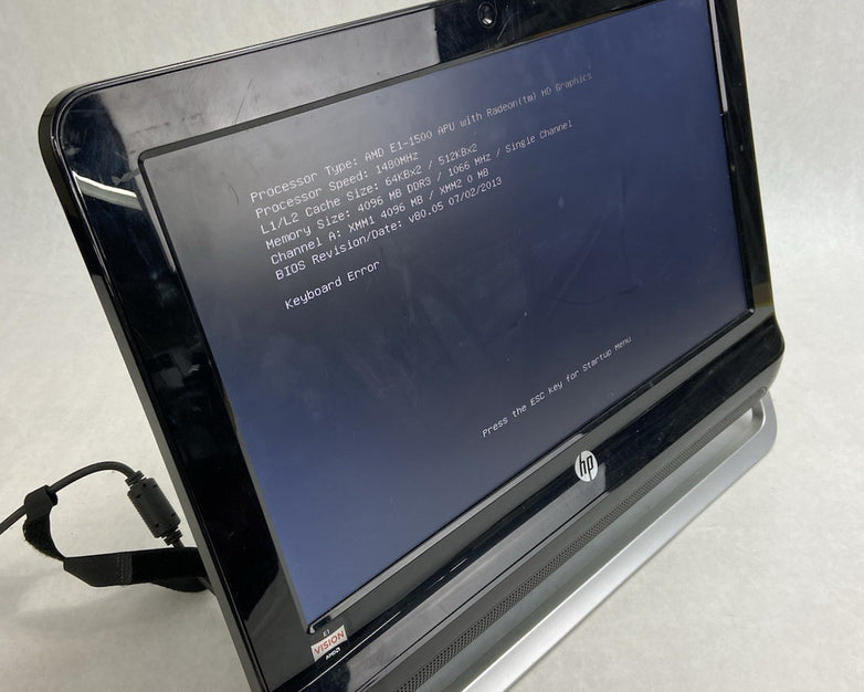 HP 1155 18.5" AIO AMD E1-1500 1.48GHz 4GB RAM No HDD No OS