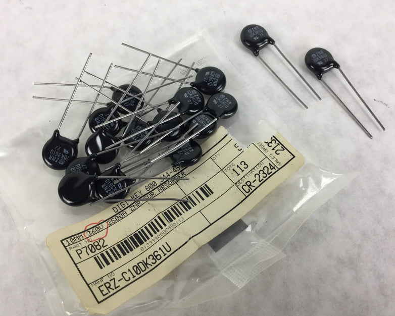 ZNR 10K361U, P7082 ,10MM 360V 2500A ZNR SUR ABSORBER, Lot of 16, NEW