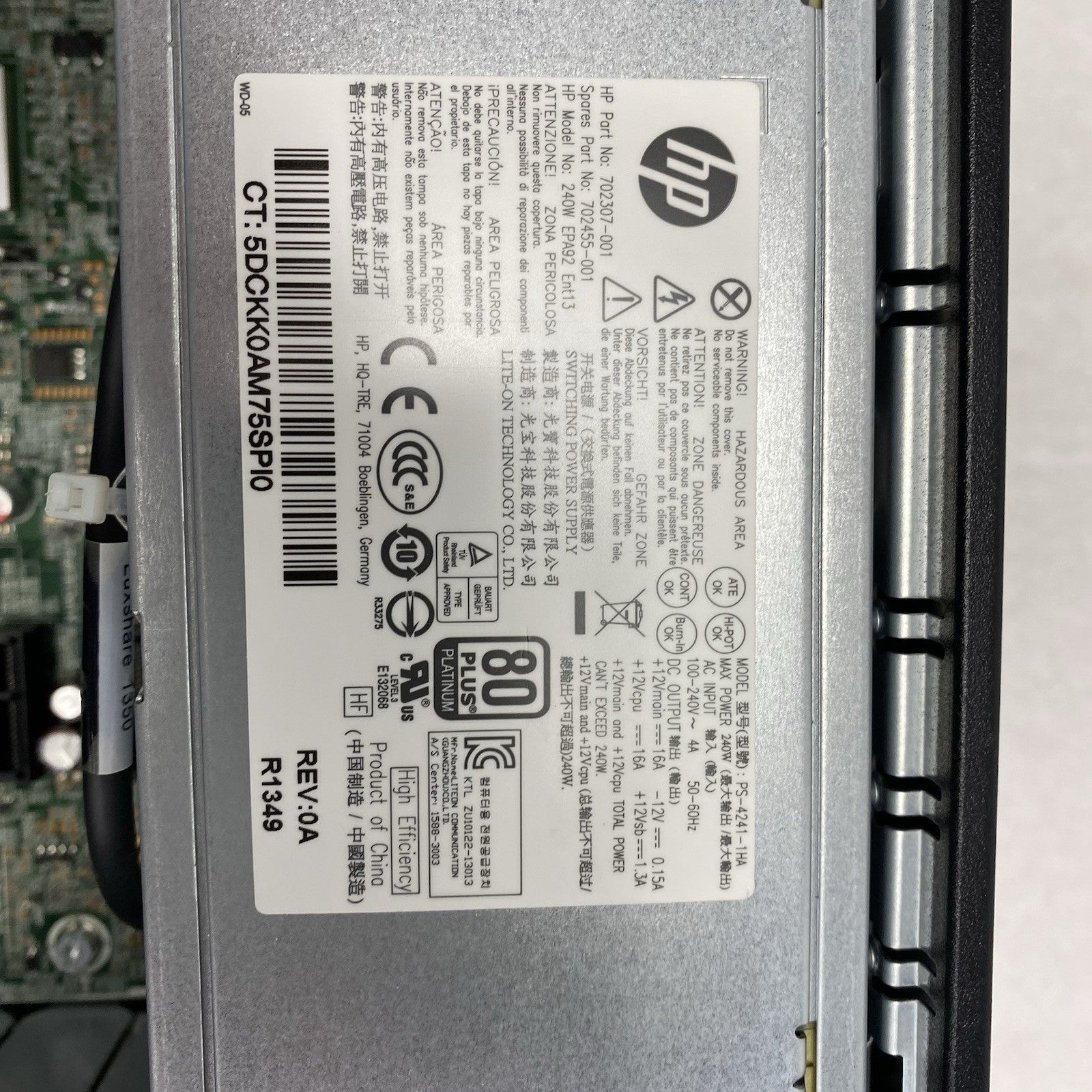 HP ProDesk 600 G1 SFF Intel Core i5-4570 3.20GHz 8GB RAM No HDD No OS