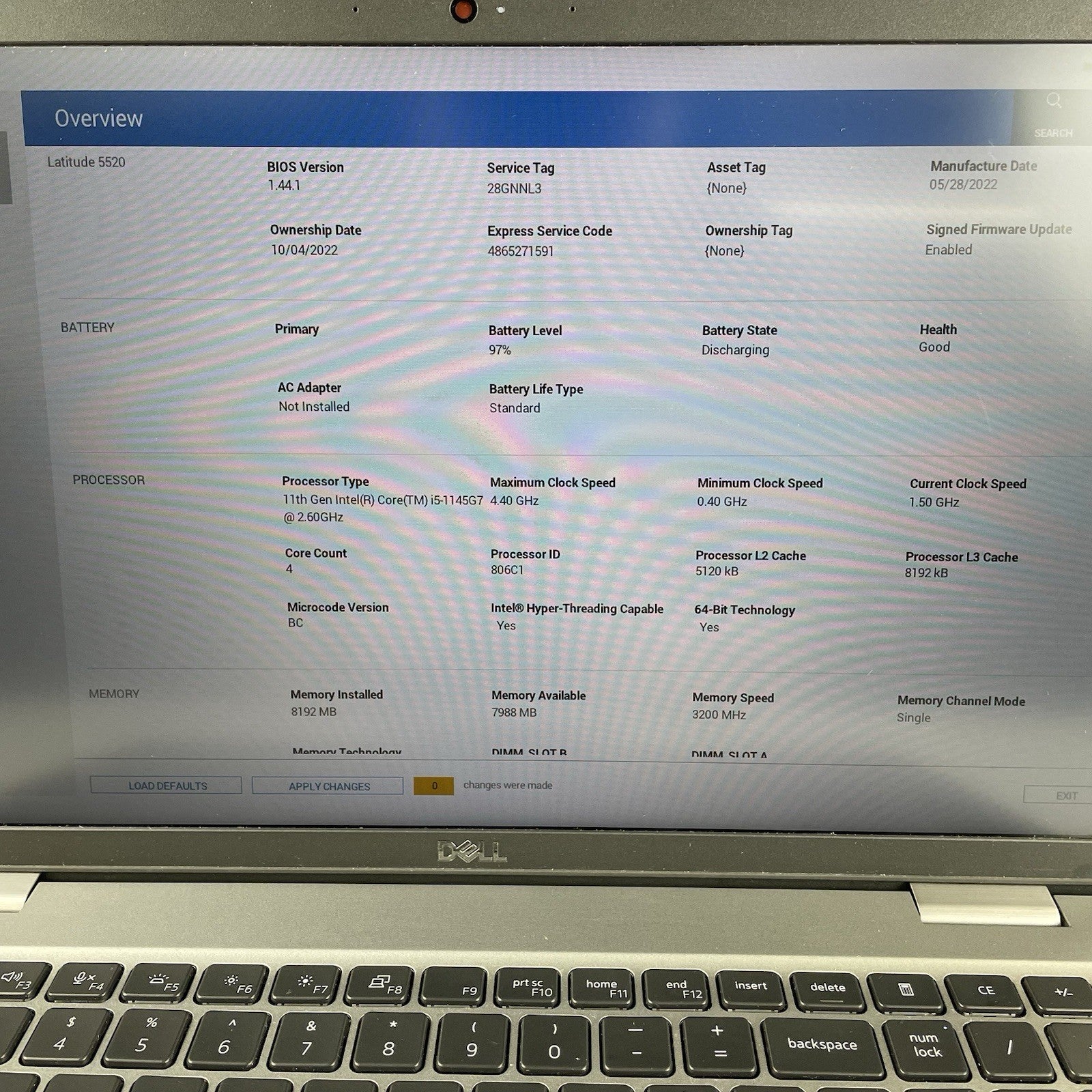 Dell Latitude 5520 15.6" i5-1145G7 2.6GHz 8GB RAM No SSD/OS/AC - Scratched Paint2