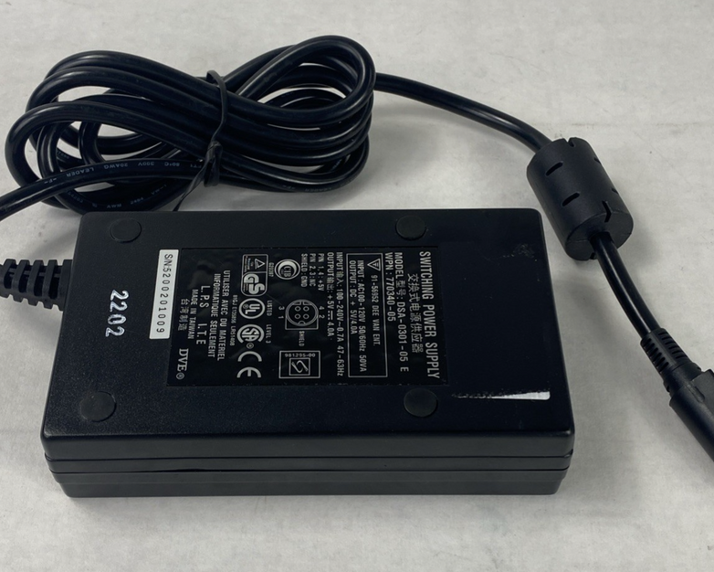 DVE DSA-0301-05 770340-05 5V 4.0A 4-Pin Din Switching Power Supply (Lot of 9)