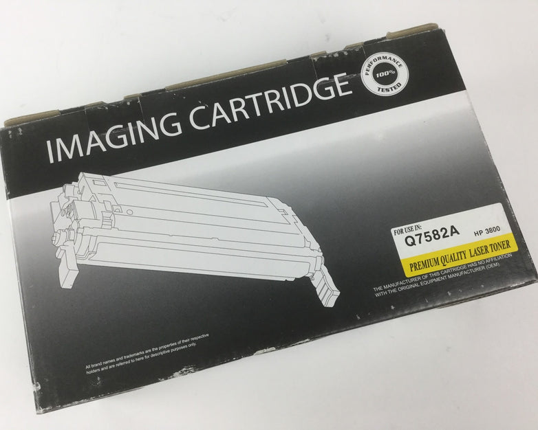 IMAGING CARTRIDGE, Yellow Toner Cartridge Compatible for HP 3800, Q7582A NEW