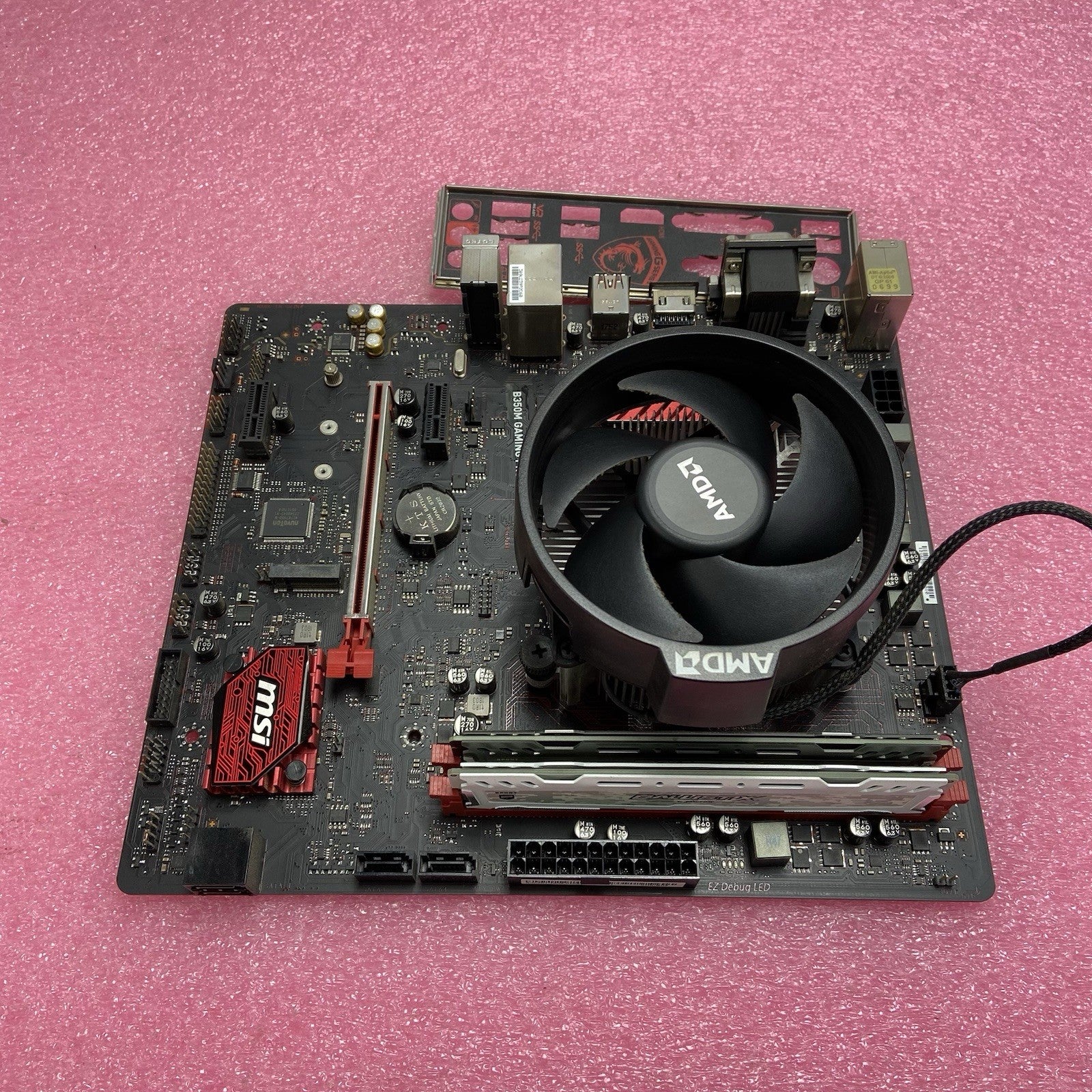 MSI MS-B350M Gaming Pro Motherboard AMD Ryzen 5 1600 3.2GHz 16GB RAM w/IO Shield2