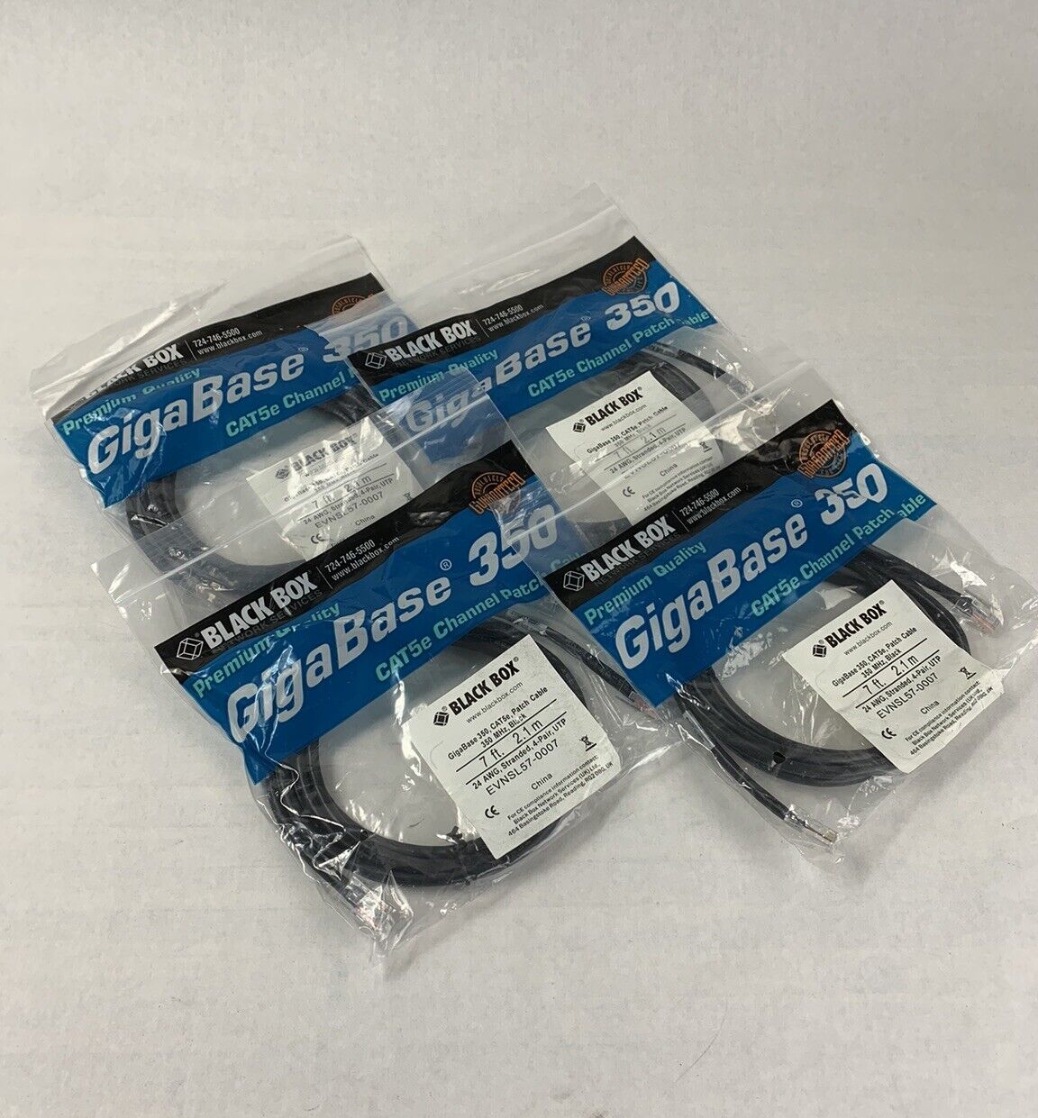Black Box EVNSL57-0007 GigaBase 350 CAT5E 350 Mhz (Lot of 4)