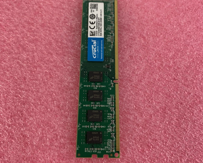 Micron CT102464BD160B.M16FP 8GB Memory DDR3L-1600 UDIMM 1.35V CL11 Lot of 2
