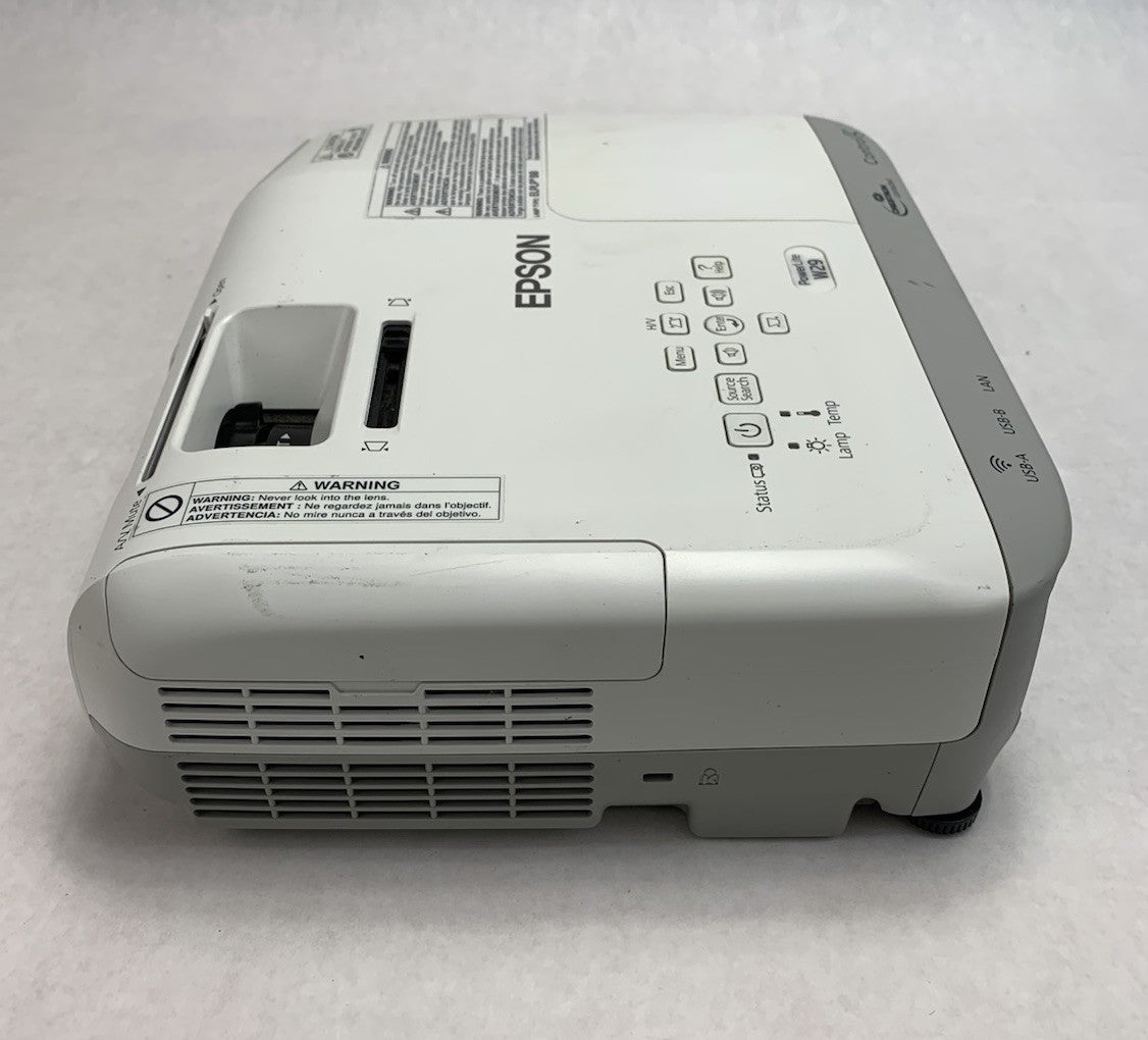 Epson PowerLite W29 H690A LCD Lamp Projector 3933 Lamp Hours - No Remote2