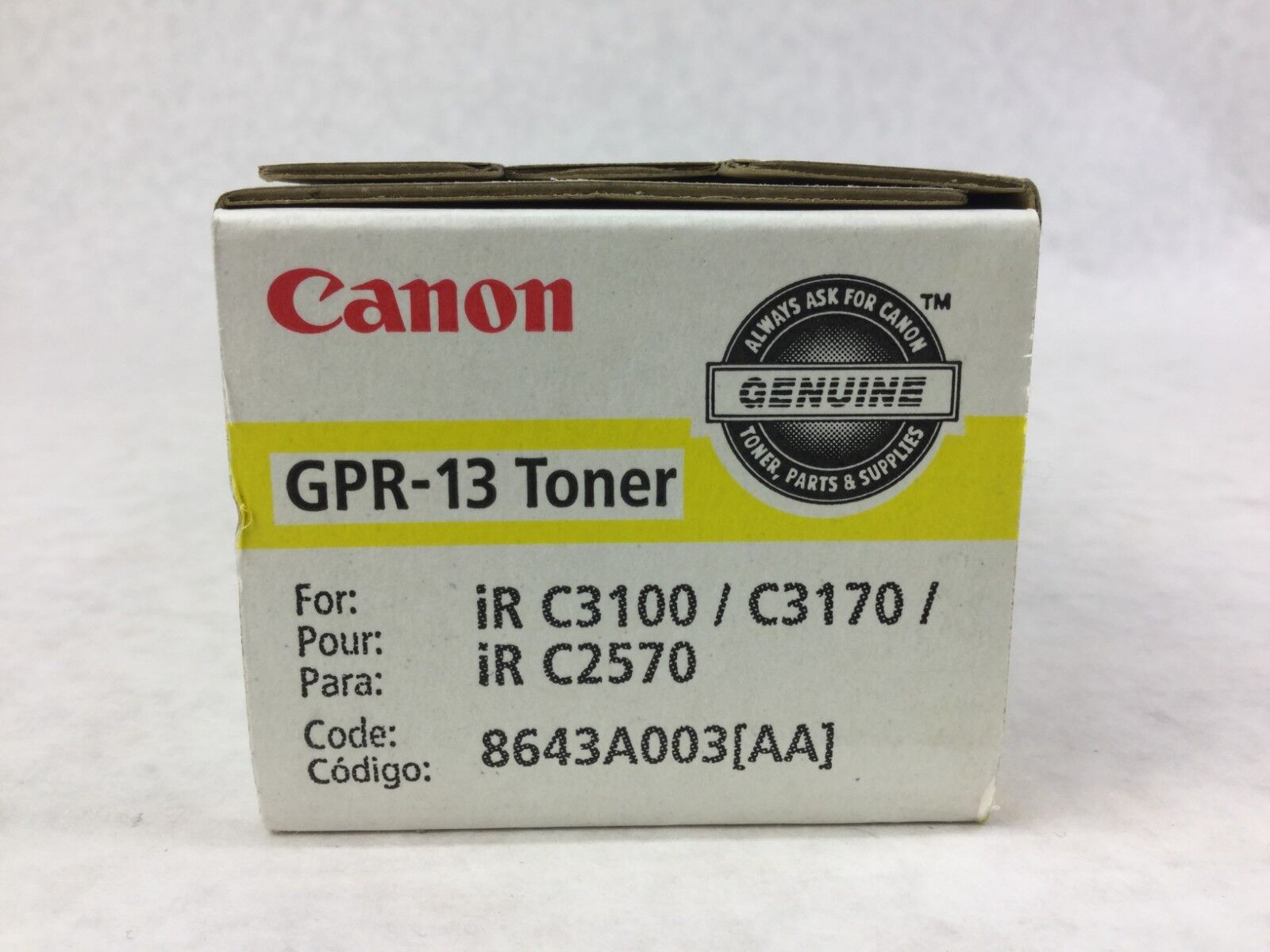 Genuine Canon GPR-13 Yellow Toner NIB