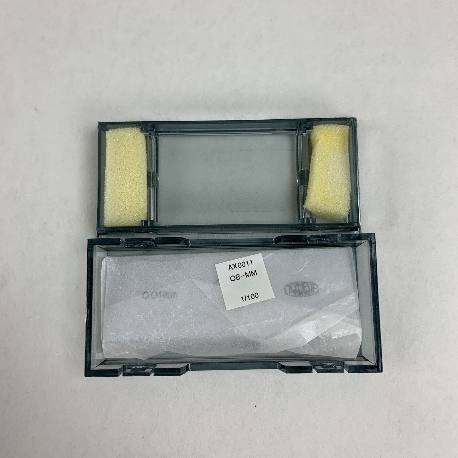 Olympus 0.01MM  Microscope Objective Micrometer Calibration Slide