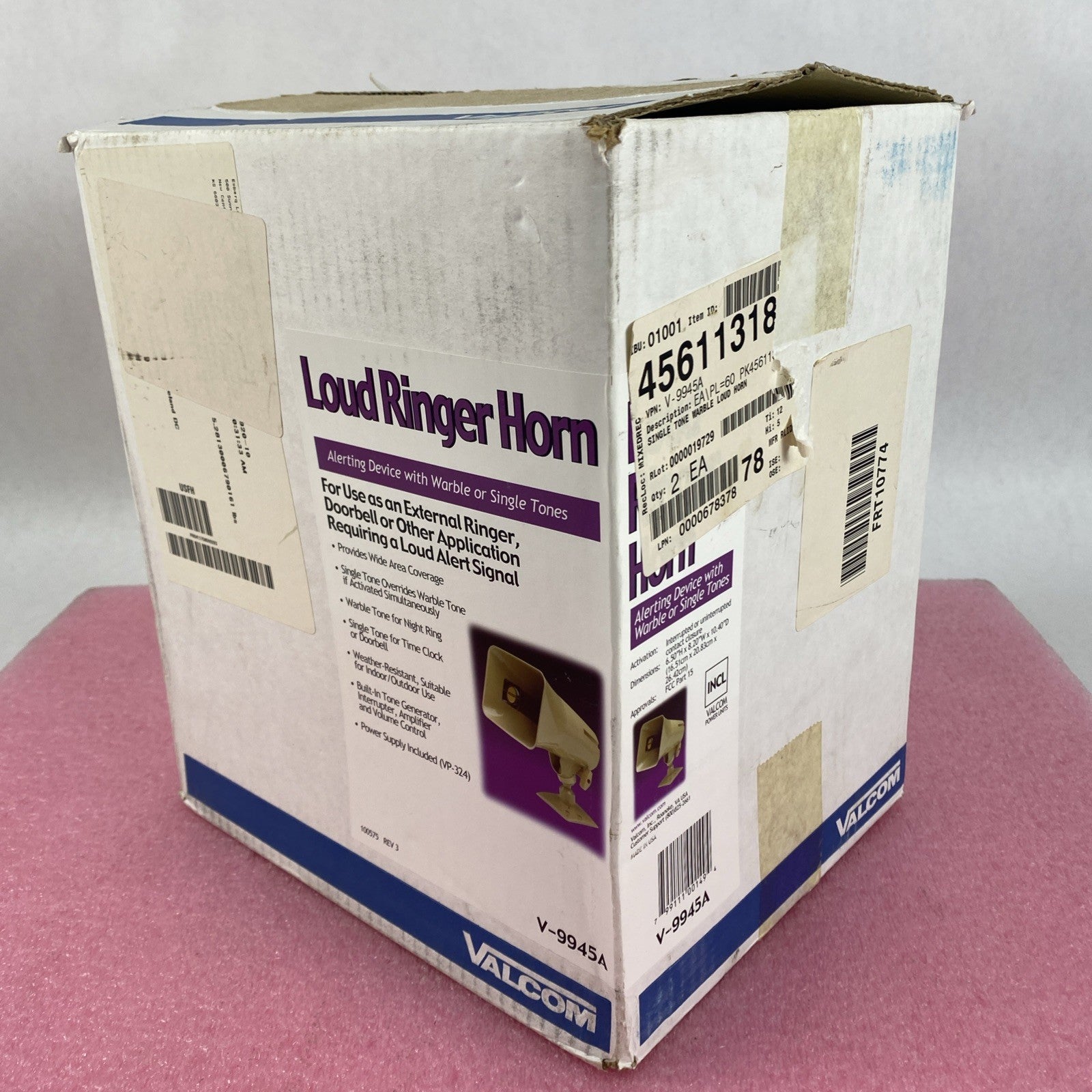 Valcom V-9945A Single Tone Warble Loud Horn 0