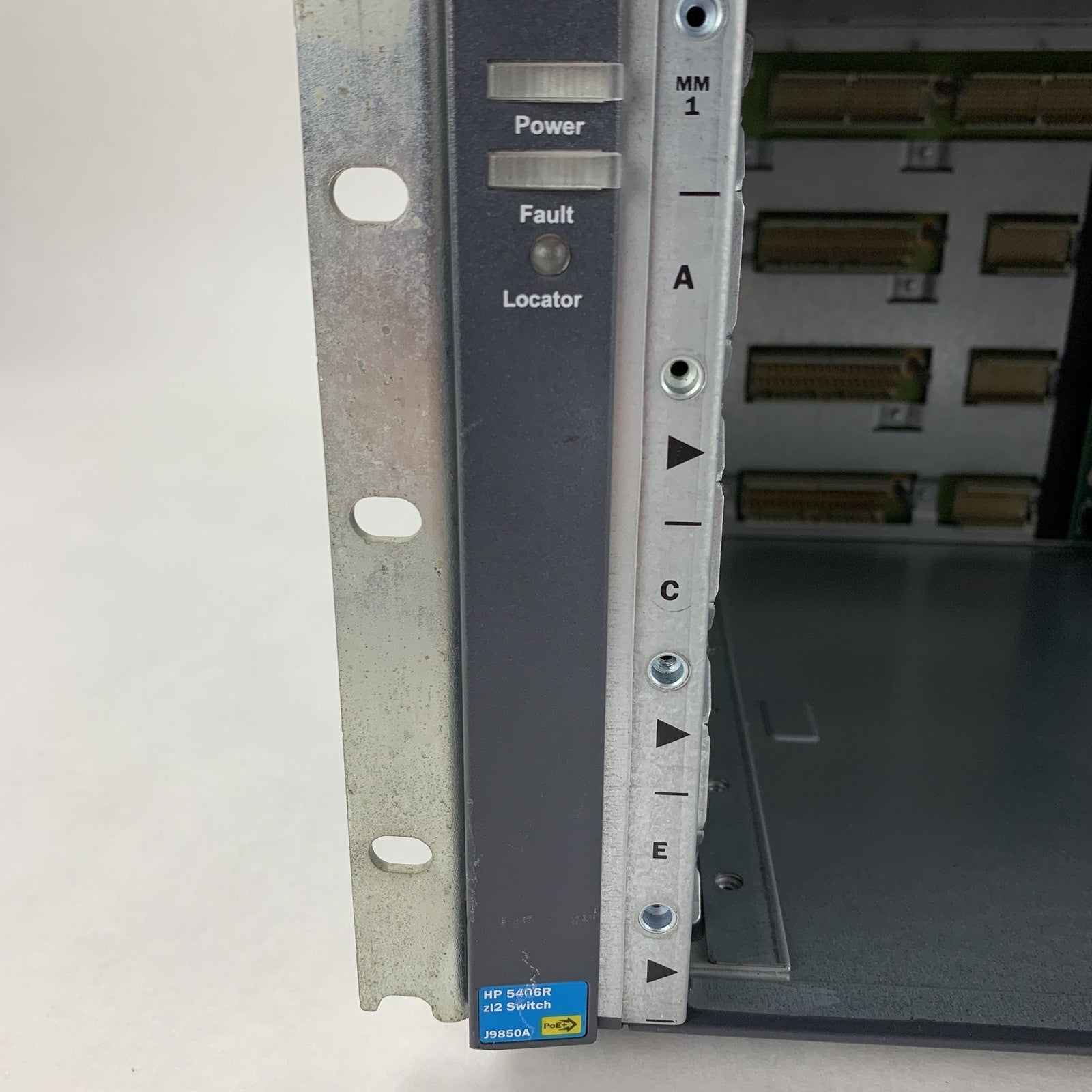 HP J9850A Aruba 5406 ZL2 Switch Chassis NO Modules 2x Power Supply Power Tested