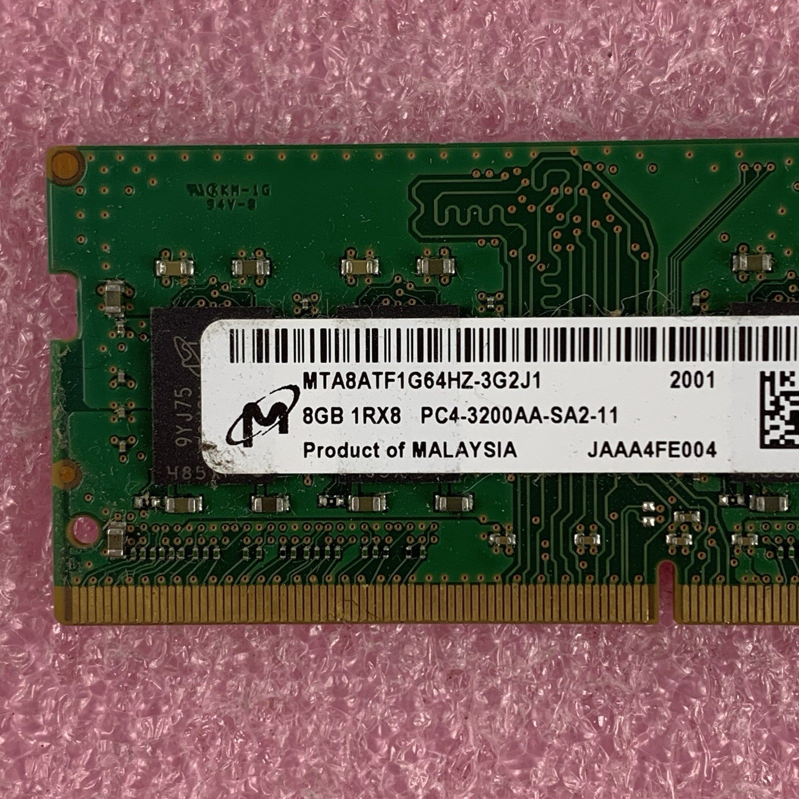 Micron MTA8ATF1G64HZ-3G2J1 8 GB DDR4-3200 PC4-3200AA 260-Pin Laptop Memory Ram2