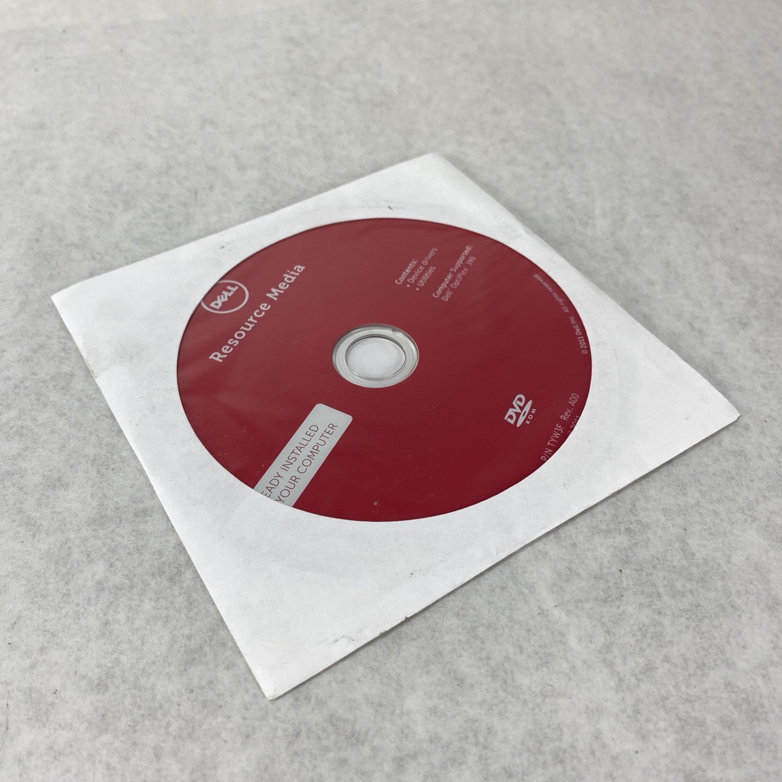 Genuine Dell 0745Y7 TYW3F OptiPlex 390 Resource Media DVD Drivers Utilities 0