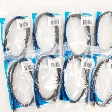 Lot of (8) CABLES TO GO 29131 3FT QS RG6 F-Type Video Cable NEW