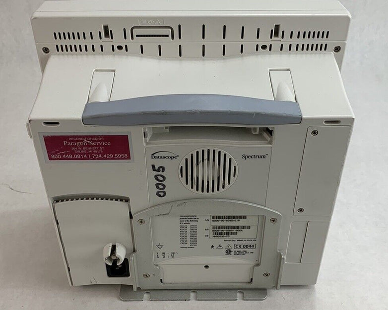 Datascope Spectrum 0998-00-0500-1006A Patient Monitor (Parts and Repair)