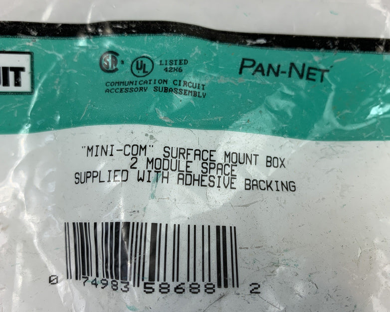 Panduit CBXJ2BL-A Mini-Com Surface Mount Box New Sealed