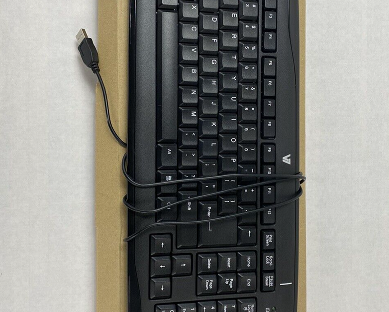 V7 KC0B1-6N6 Plug and Play Interface USB Keyboard Tested