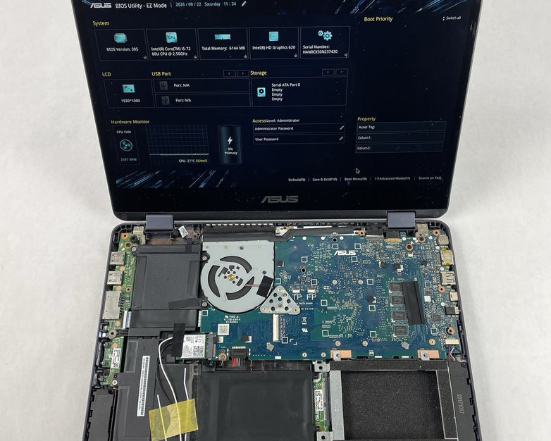 Asus TP410U 14" i5-7200U 2.50 GHz 6 GB RAM No SSD/OS/AC - READ