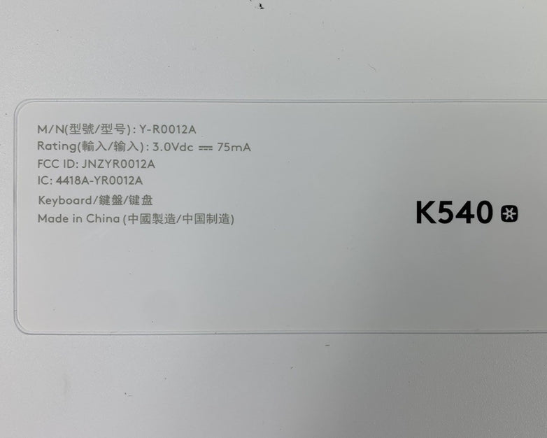 Logi Logitech K540 Wireless Desktop Keyboard No Dongle (Lot of 2)