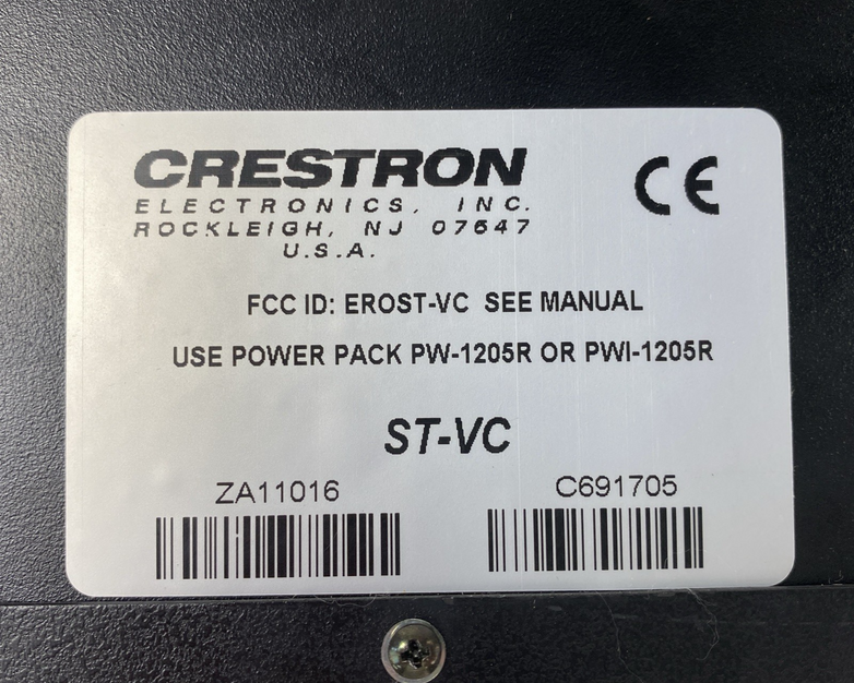Crestron ST-VC Volume Control Module No AC Adapter Power Tested