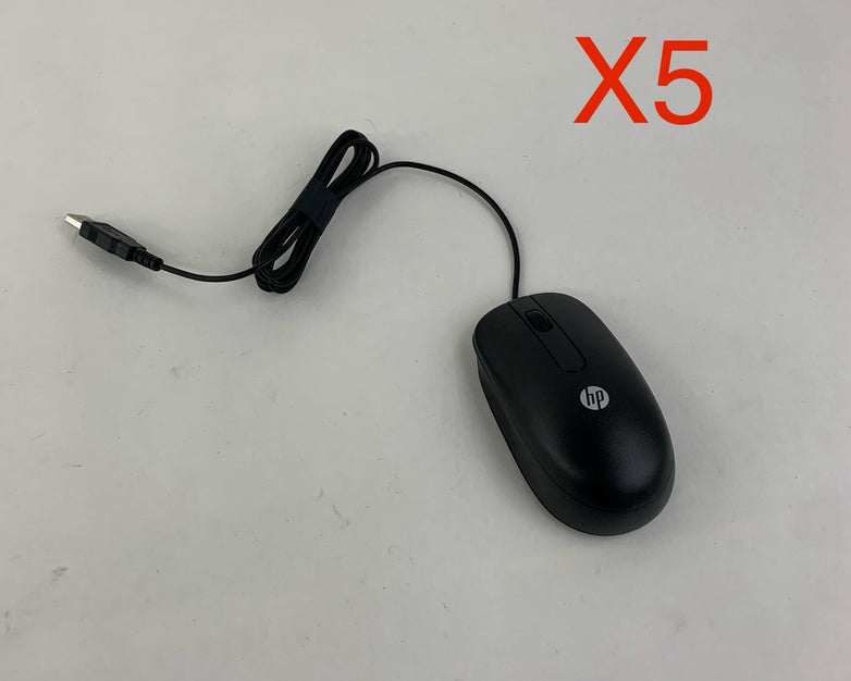 HP MOFYUO 672652-001 Standard Wired Black USB Optical Mouse - Lot of 5 - New
