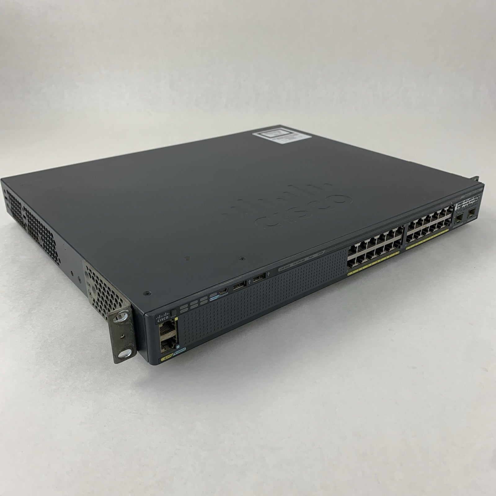 Cisco Catalyst WS-C2960X-24PD-L GigE PoE Switch w/ Stack Card Tested Reset0