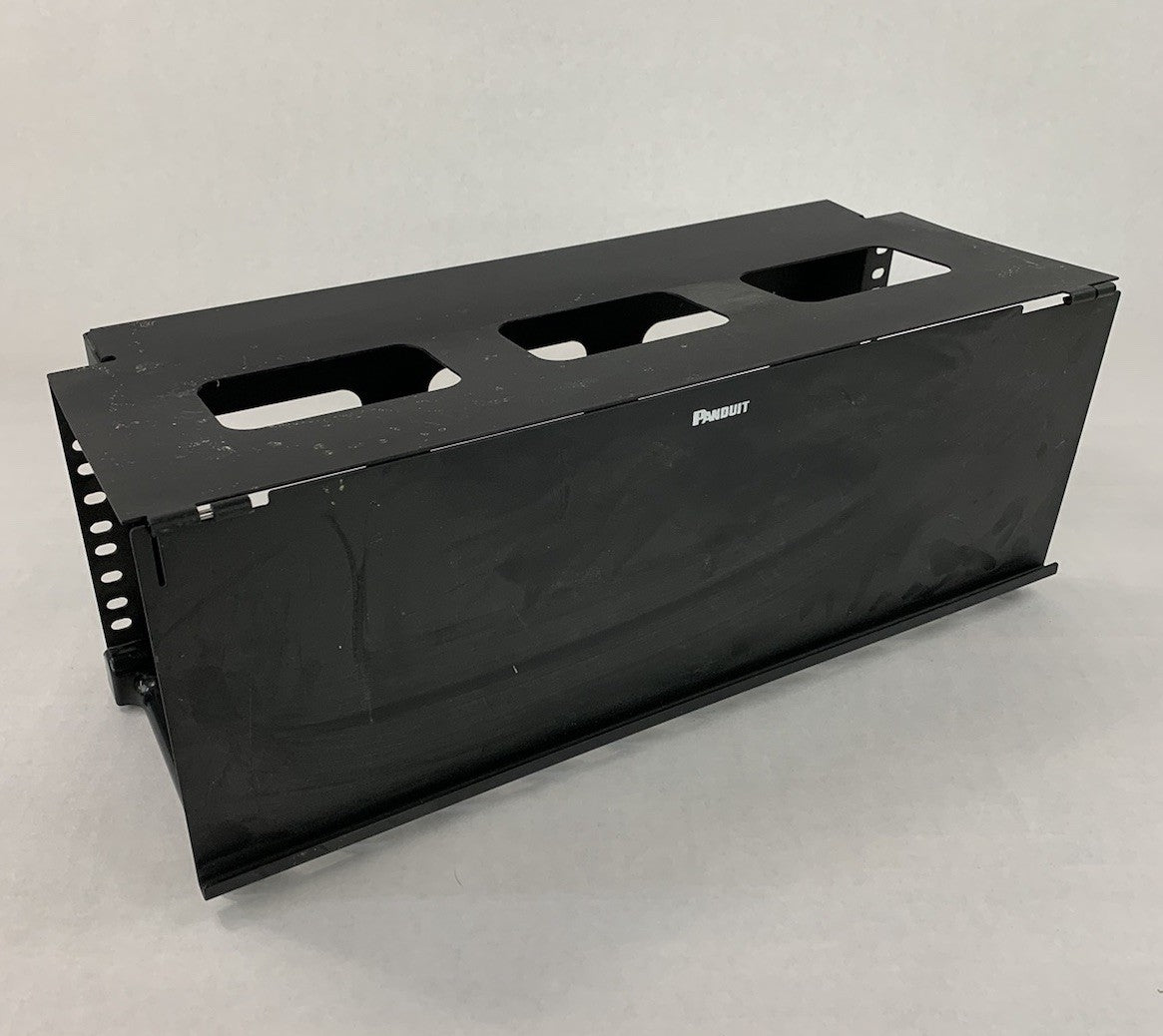 Panduit NCMHAEF4 4 RU Horizontal Cable Manager with Metal Cover