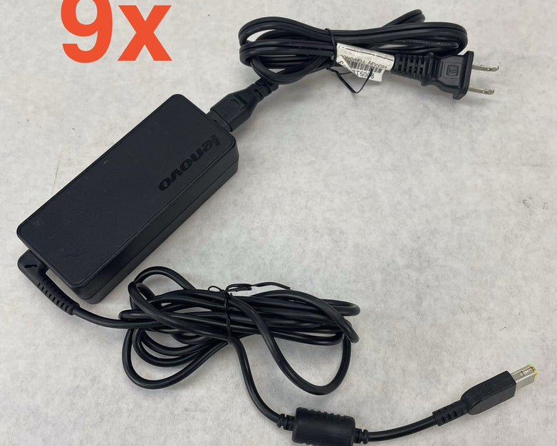 Lenovo AC Adapters 3X ADLX65NLC2A 3X ADLX65YCC2D 3X ADL65NDC2A Mixed Lot of 9