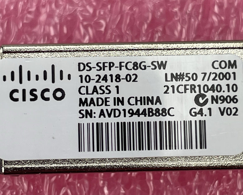 Cisco DS-SFP-FC8G-SW 8gb Transceiver Modules 10-2418-01 Lot of 20