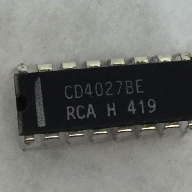 Genuine RCA CD4027BE  Integrated Circuit  16 Pin Dip  Lot of 21