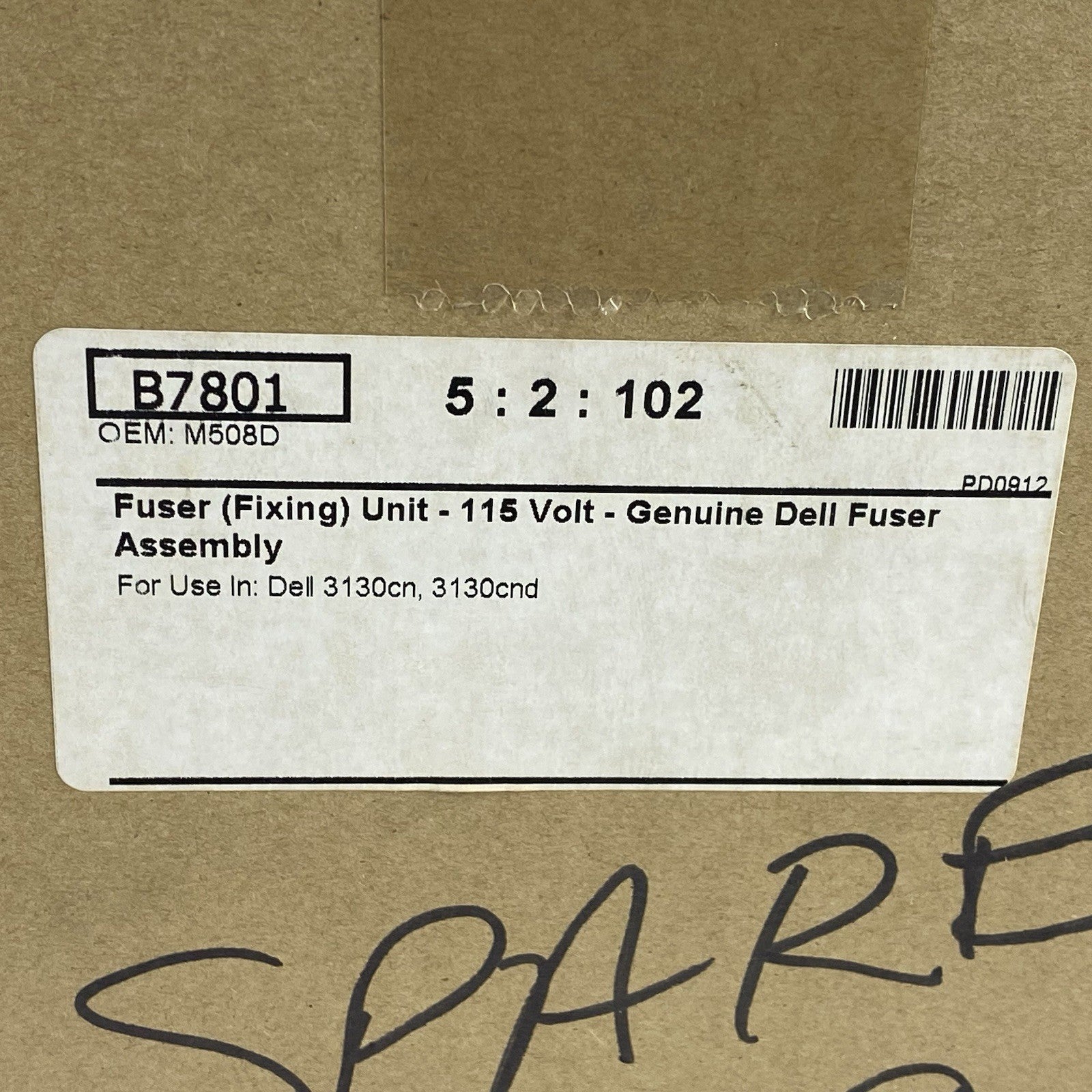 Dell 3130cn 3130cnd Fuser Unit Assembly