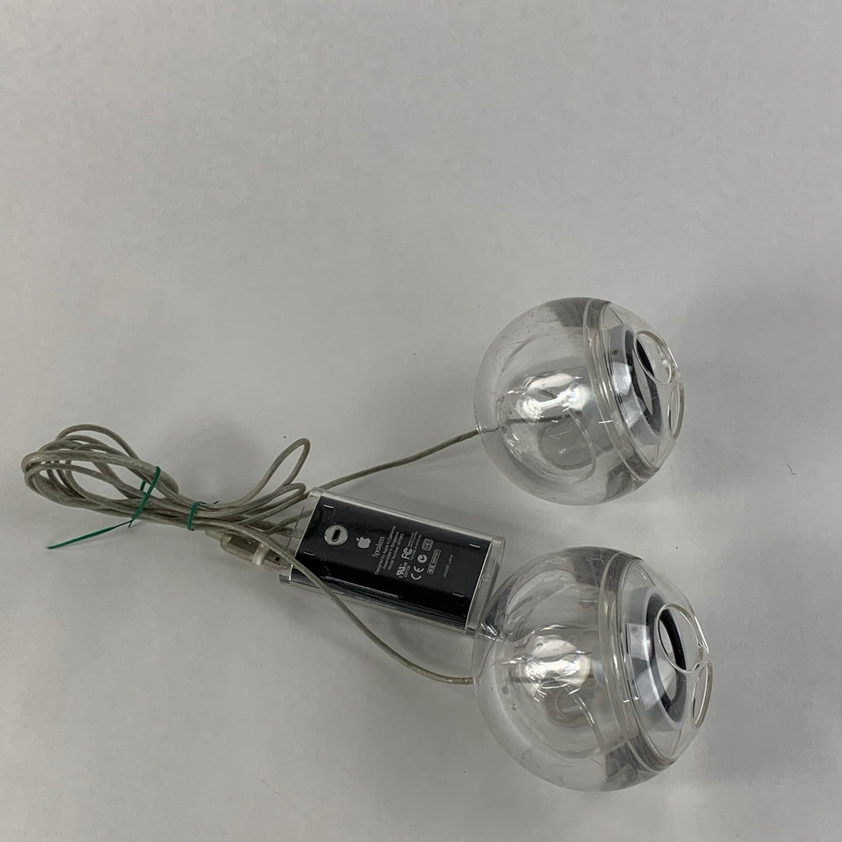 Vintage Apple M7963 Clear Sphere Speakers - Untested2