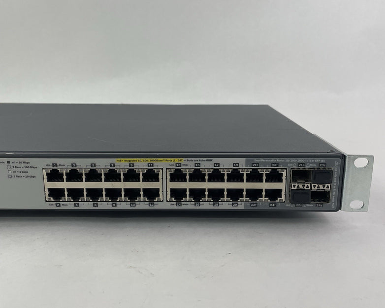 HP  J9146A 2910al-24G PoE+ 24 Port Ethernet Switch Tested and Reset