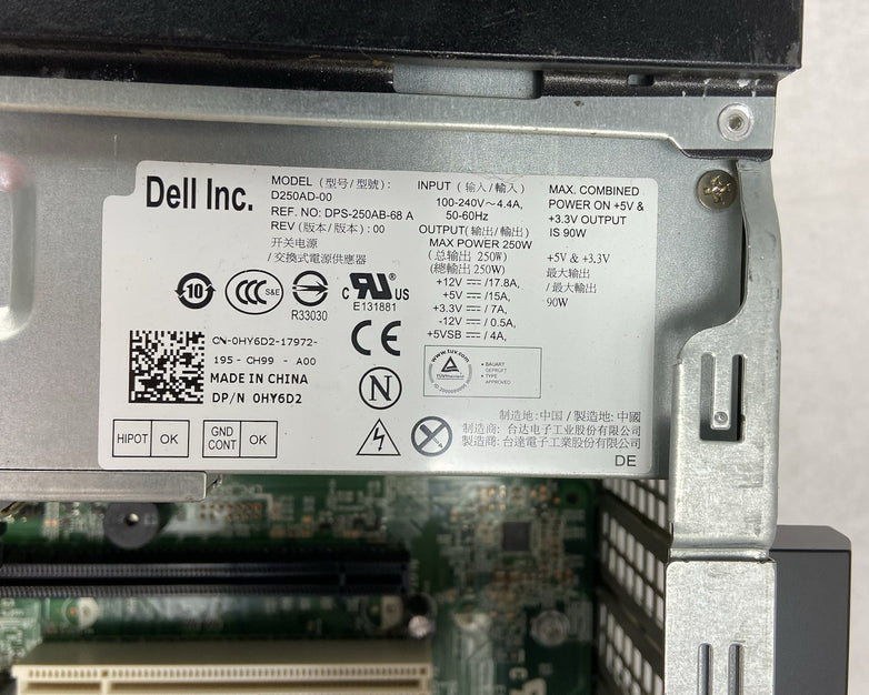 Dell Optiplex 790 DT Intel Core i7-2600S 2.8GHz 4GB RAM No HDD No OS