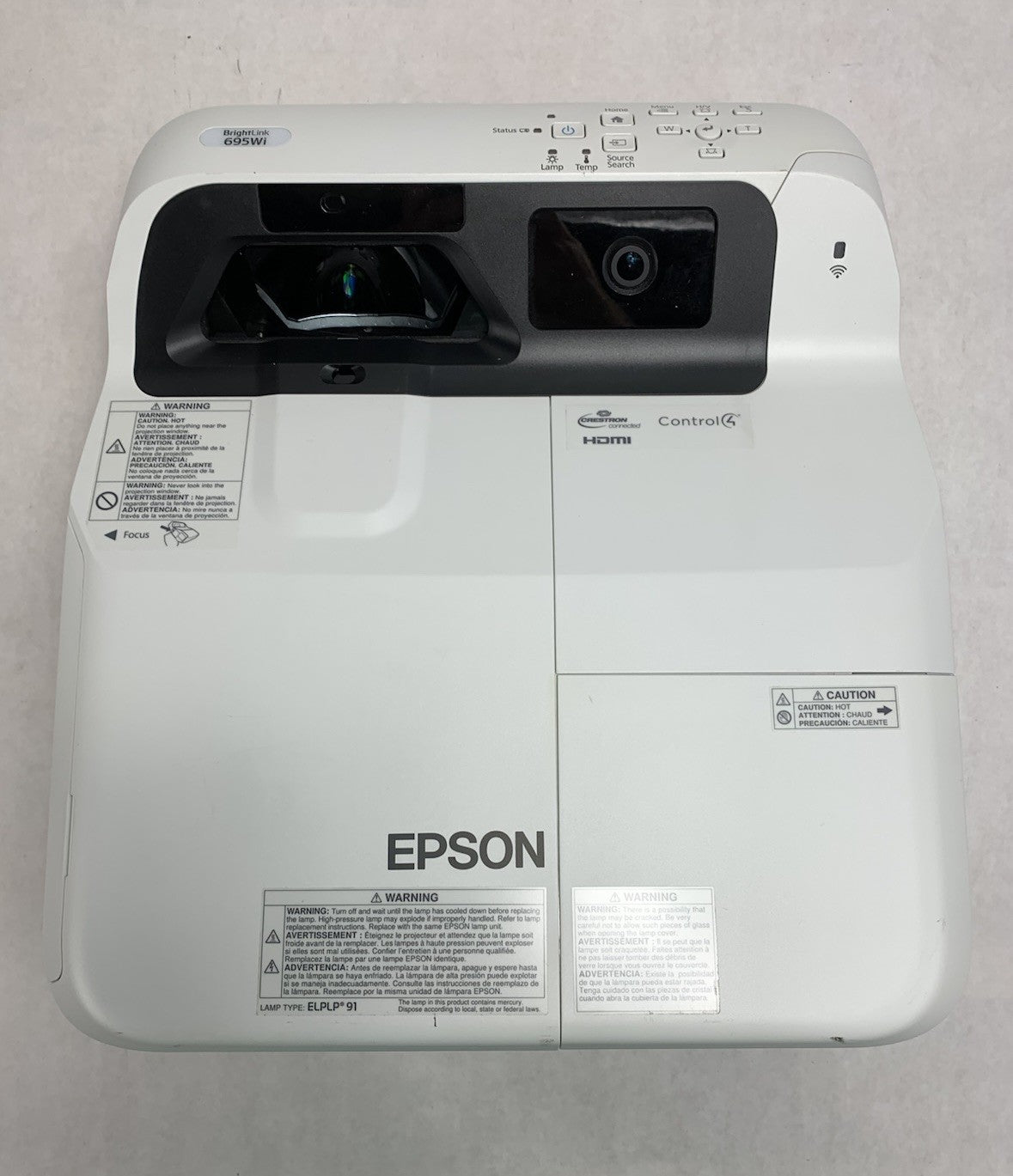 Epson PowerLite 695Wi H740A LCD Lamp Projector 3050 Lamp Hours - No Remote5