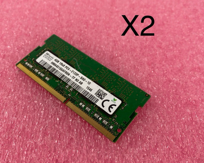 SK Hynix 4GB DDR4 PC4-2133P Laptop Memory Ram HMA451S6AFR8N-TF - Lot of 2
