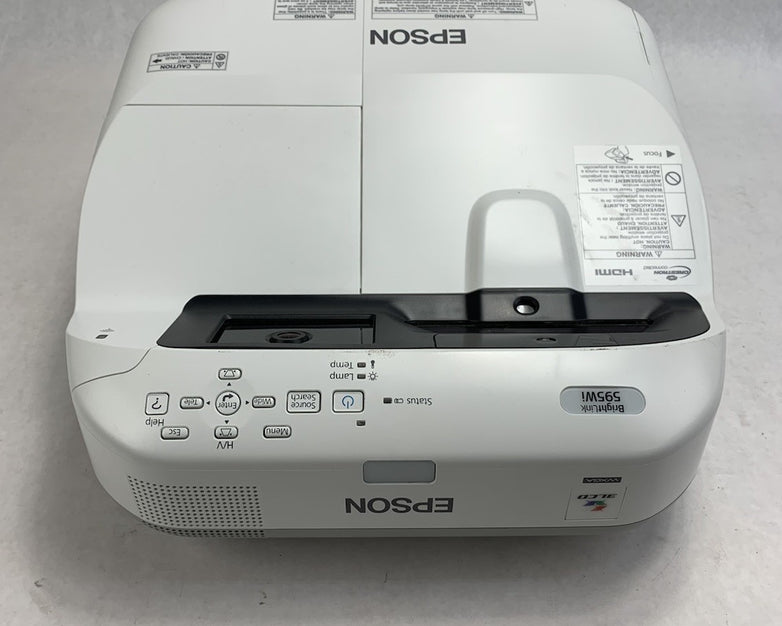 Epson BrightLink 595Wi H599A LCD Projector 2993 Lamp Hours - No Remote Loud Fan